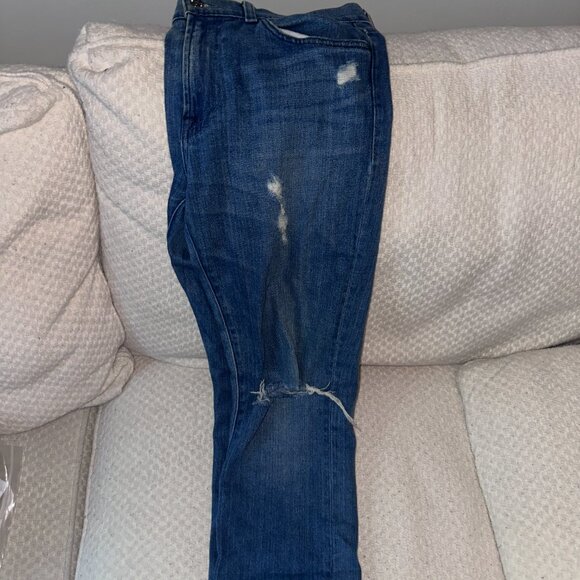 Mens' 7 (Seven) For Mankind Light Denim Slimmy Jeans - Tattered - 33/30 - Picture 3 of 13